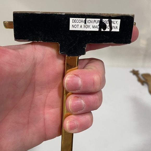 Christmas Brass Mantel Stocking Hook Holiday Tree Metal Long Hang Vintage Boho - Picture 11 of 11